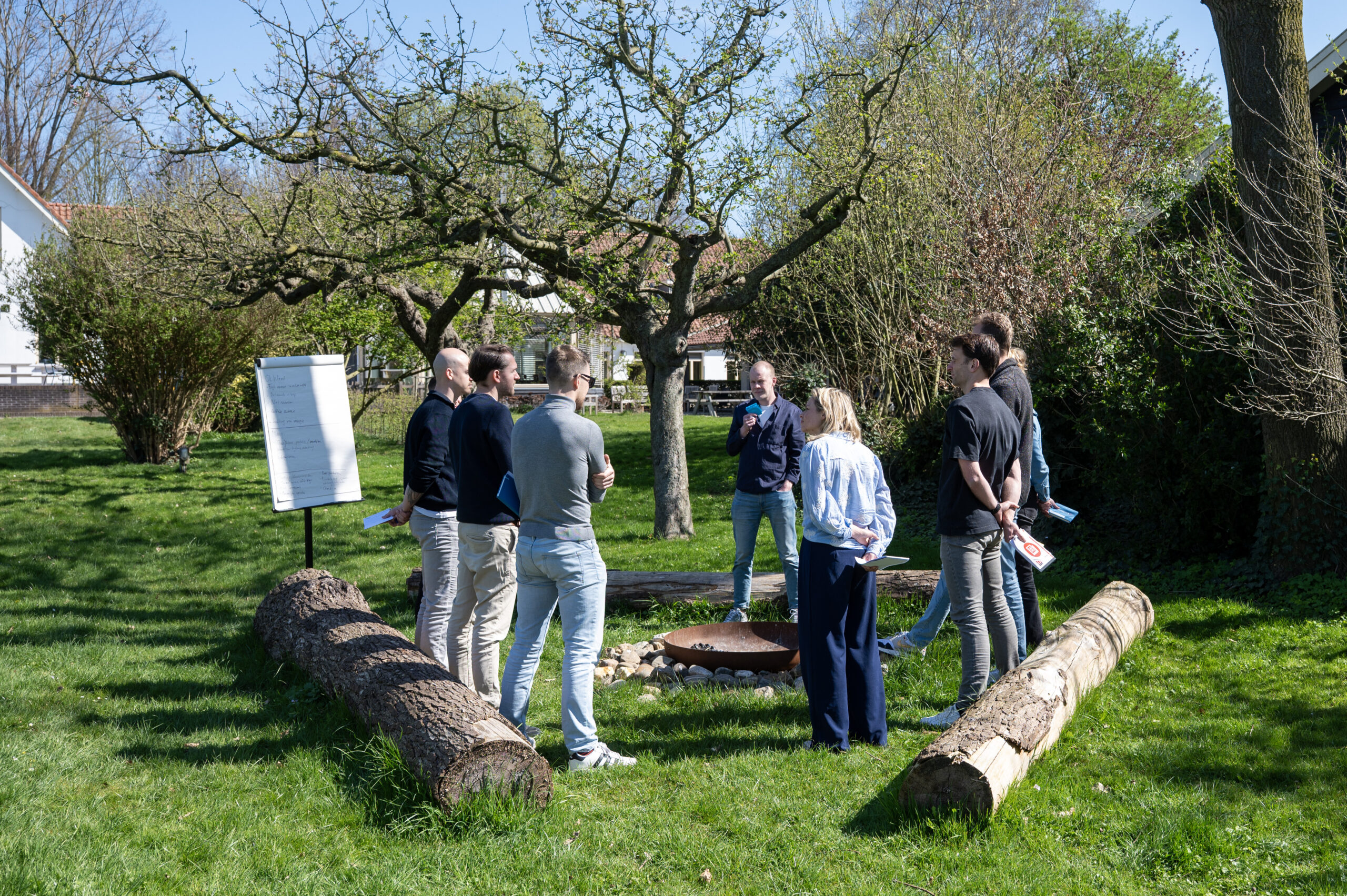 Begeleider voor een groep trainees